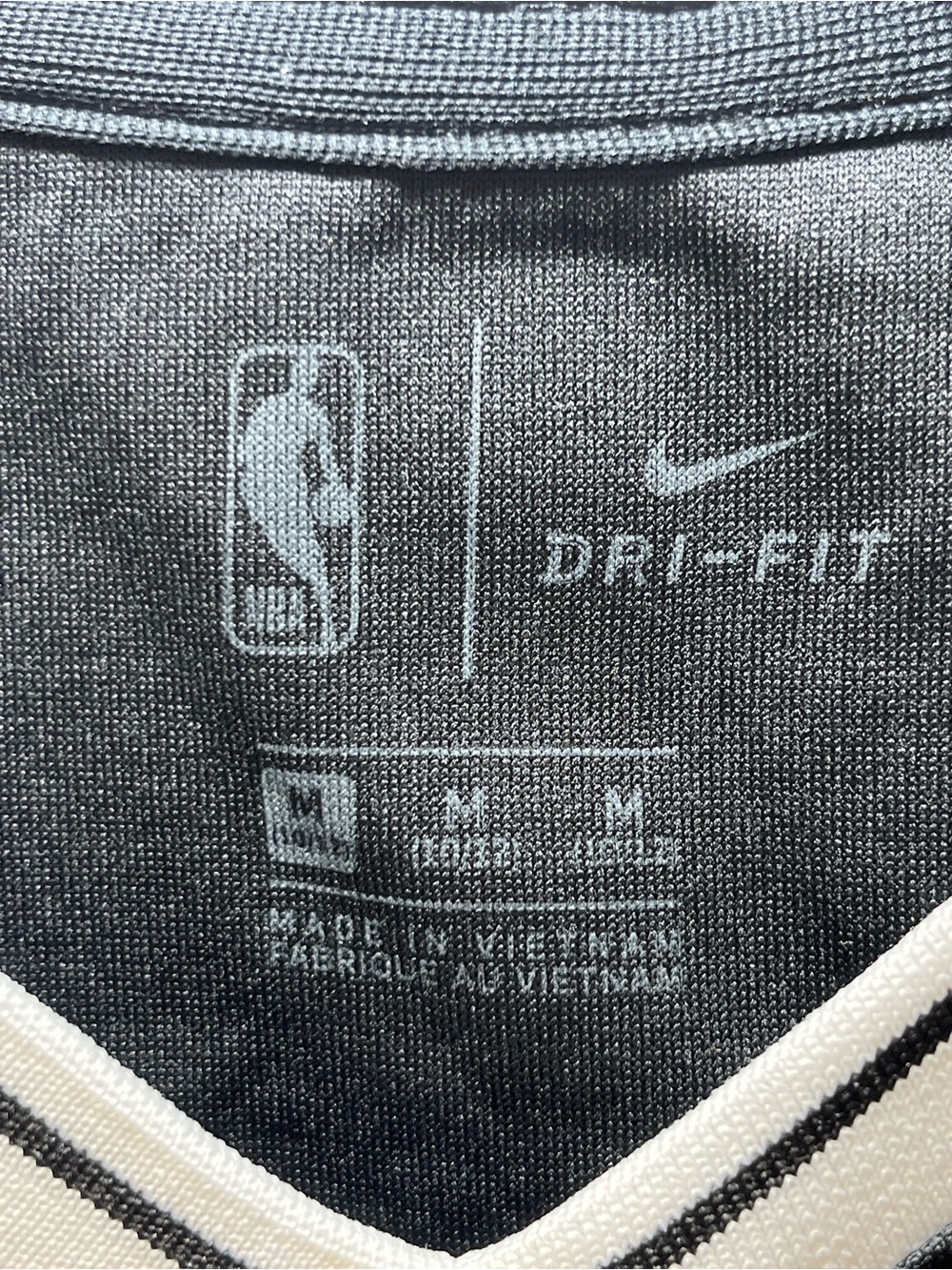 Nike Black and White Brooklyn #7 Basketball Jersey - Picture 3 of 4